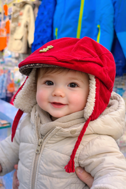 خرید کلاه نوزادی گوش گیر زمستونی