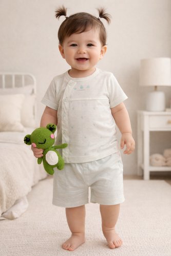 خرید ست بلوز و شلوار بچگانه نخ پنبه وارداتی از کره جنوبی